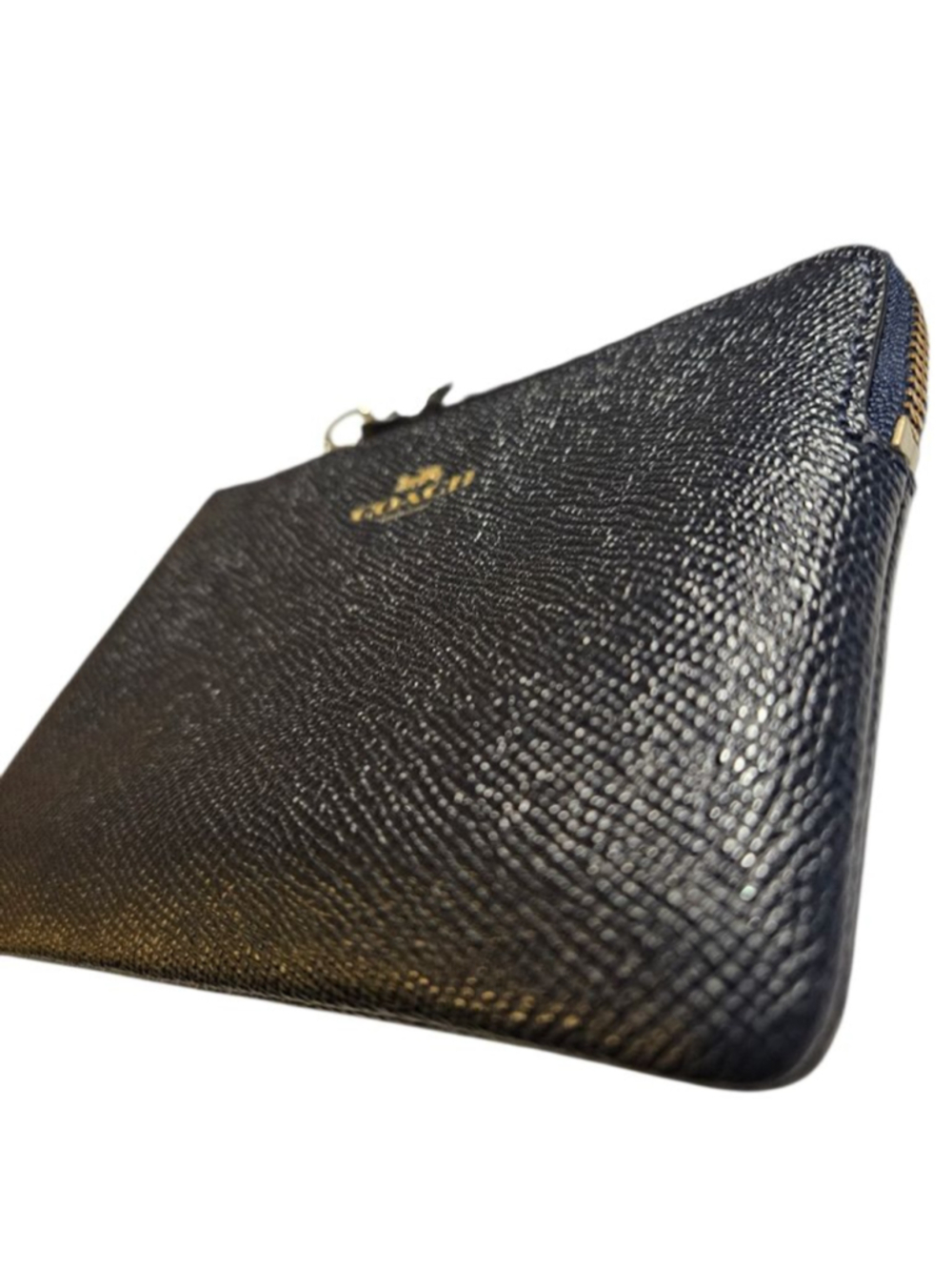 Coach Navy Blue Leather Wristlet One Size - Picture 12 of 16